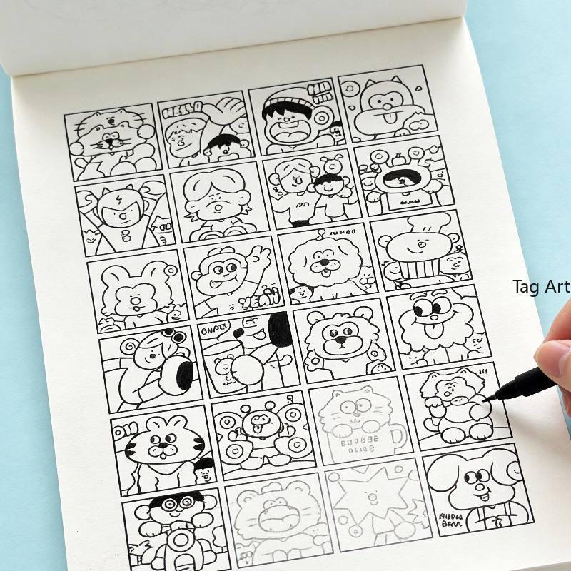 Food And Snacks Coloring Book Bold And Easy - Książka z rysunkami do rysowania odręcznie,
