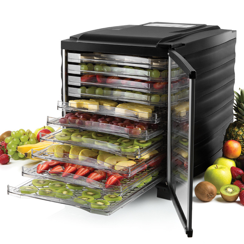 Food Energy Snacks - Suszarka do żywności czarna dziesięciowarstwowa suszarka