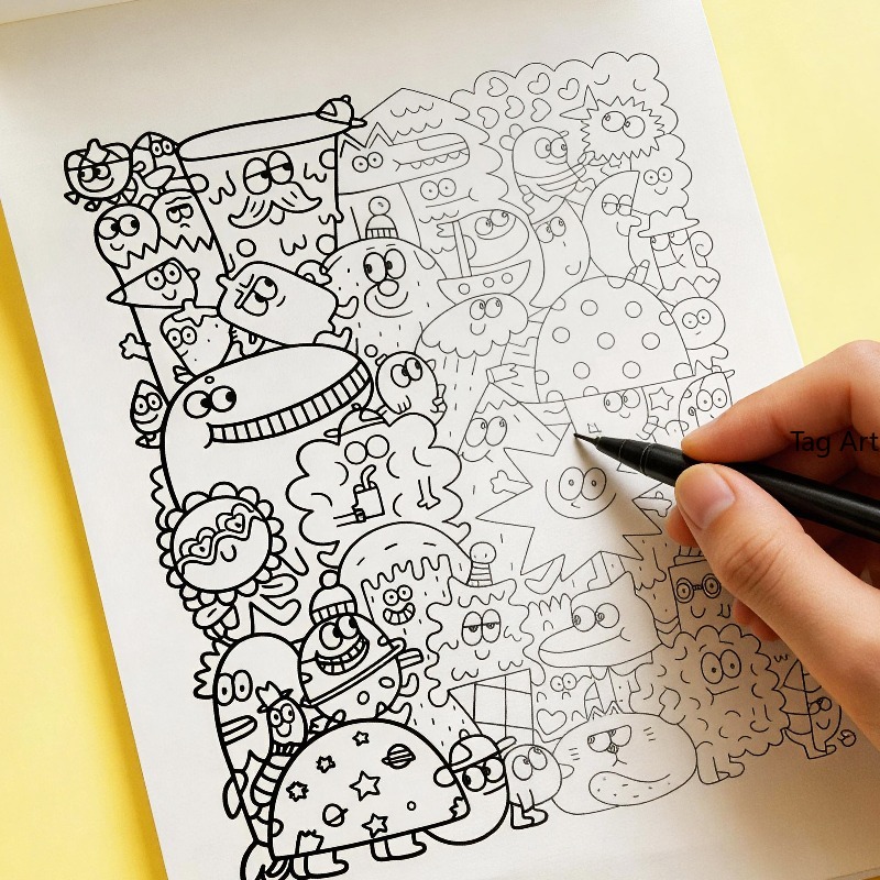 Książka z rysunkami do rysowan – Food And Snacks Coloring Book Bold And Easy recenzja i cena