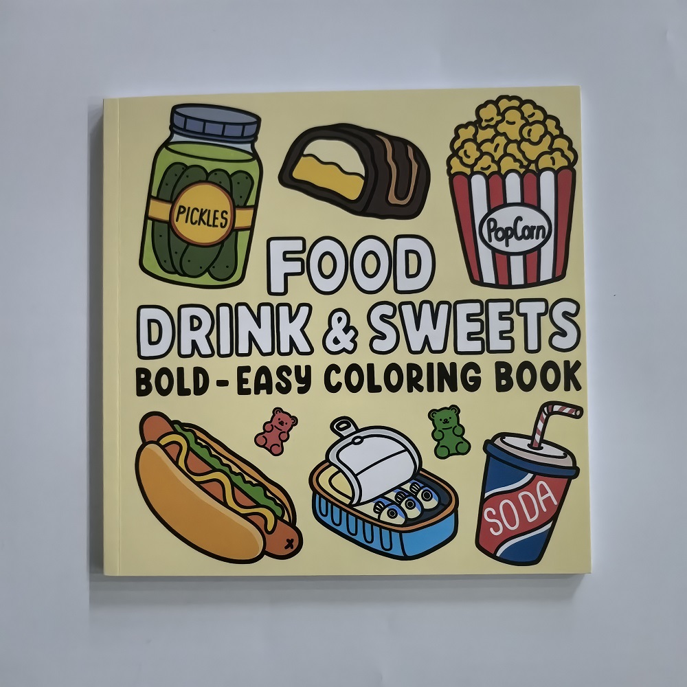 Książka do kolorowania dla dor – Food And Snacks Coloring Book Bold And Easy recenzja i cena