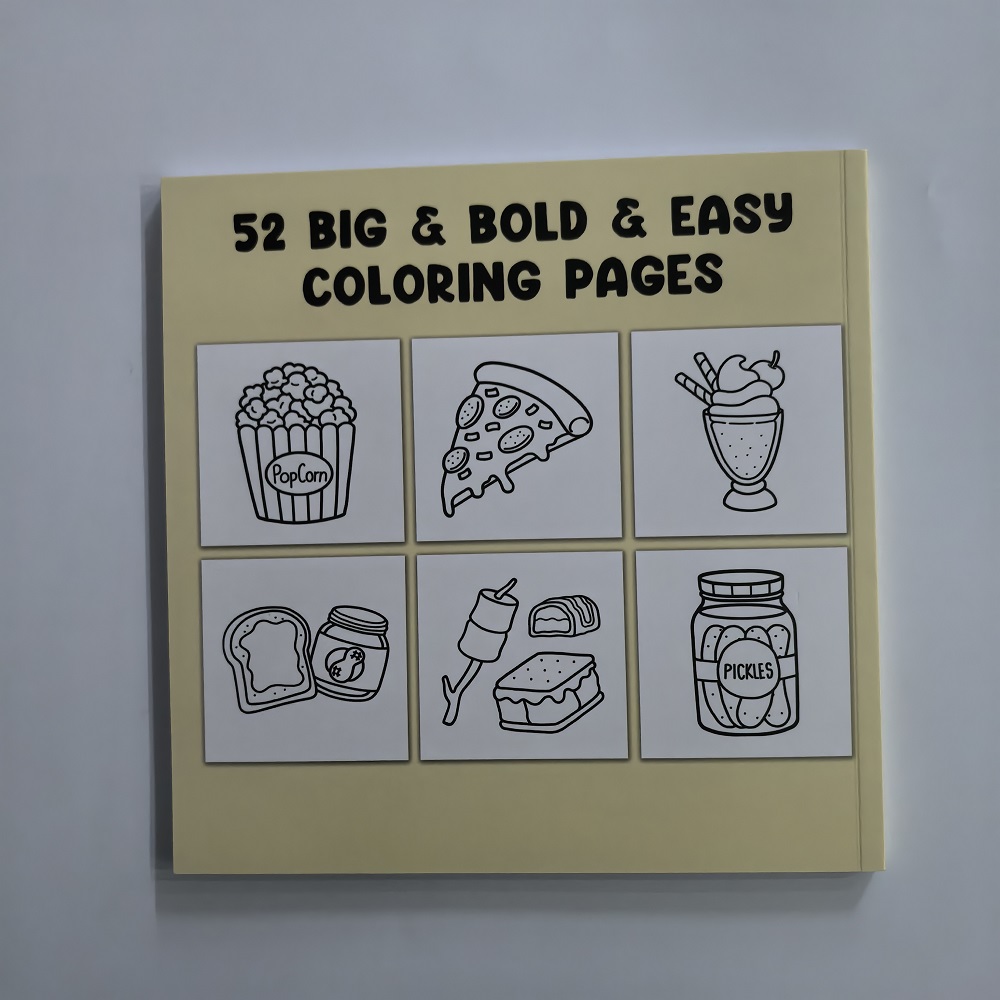 Książka do kolorowania dla dor – Food And Snacks Coloring Book Bold And Easy recenzja i cena