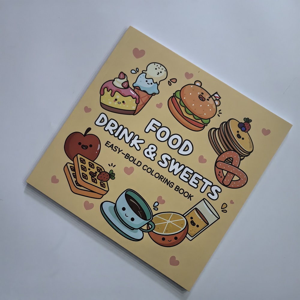 Książka do kolorowania dla dor – Food And Snacks Coloring Book Bold And Easy recenzja i cena