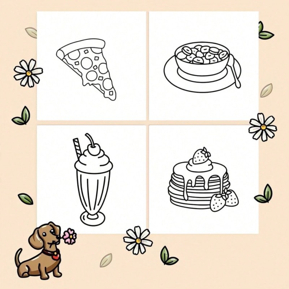 Kolorowanka z jedzeniami i prz – Food And Snacks Coloring Pages recenzja i cena