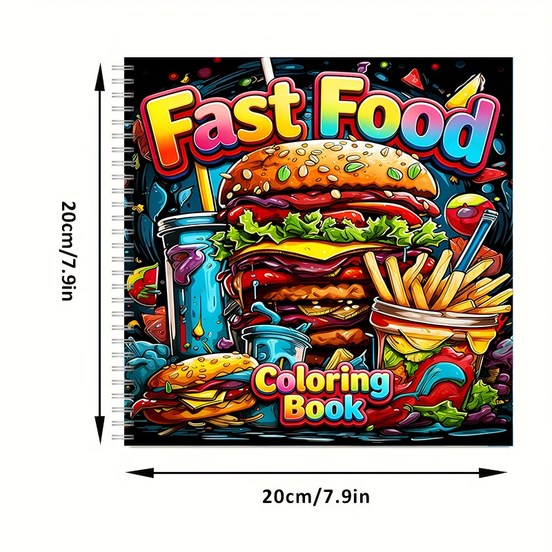 Kolorowanka dla dorosłych z mo – Food And Snacks Coloring Book Bold And Easy recenzja i cena